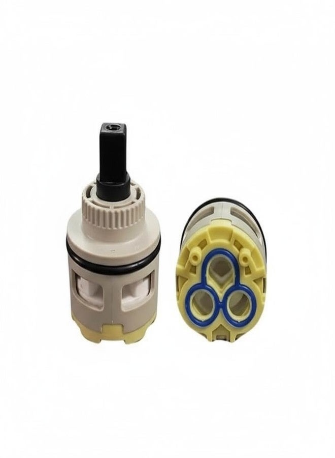 Ausam صمام خرطوشة حوض المطبخ من أوسام، مقاس 35 مم، ذو قلب قرص سيراميكي دوار، بديل لصنبور الخلاط للماء الساخن والبارد - Image 1